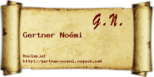 Gertner Noémi névjegykártya